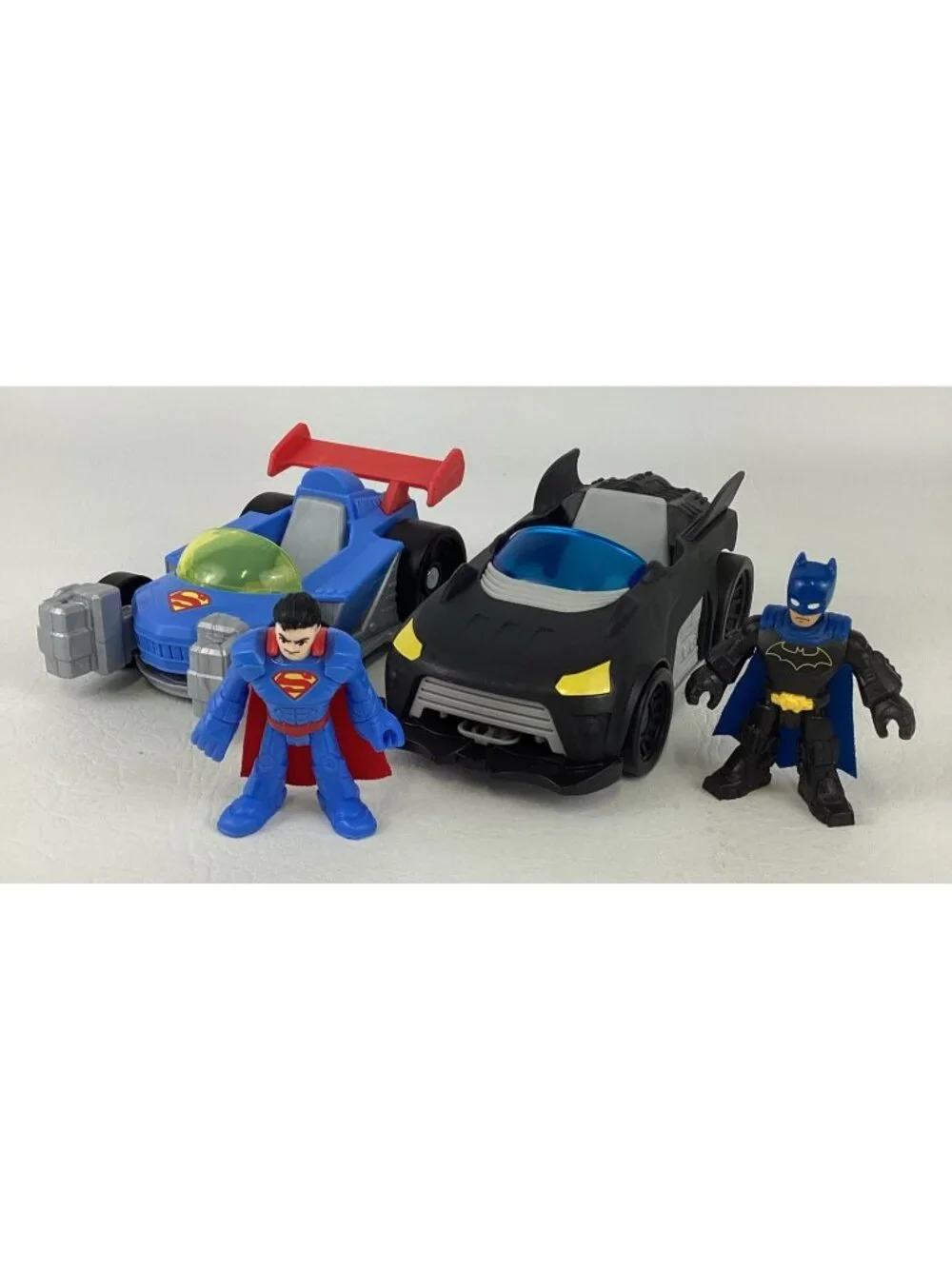 Fisher Price Imaginext DC Super Friends Metal Force Batmobile Superman Batman